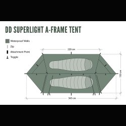 DD Hammocks SuperLight A-Frame Telt
