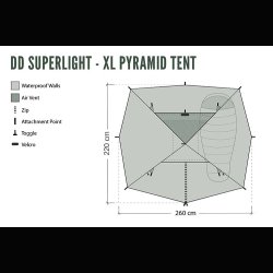 DD Hammocks SuperLight XL Pyramide Telt