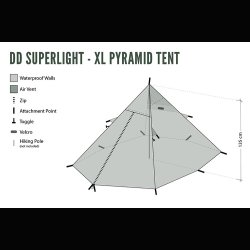 DD Hammocks SuperLight XL Pyramide Telt